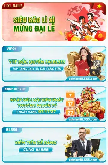 Khuyến mãi BL555 4 Nhà cái BL555 chúc mừng sinh nhật thành viên